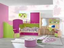 Habitación colorida para niñas