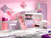Habitación doble con cama y litera modular