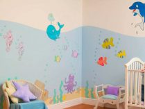 Mural marino para habitación de bebé